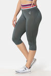 Zelocity Quick Dry 3/4Th Gym Leggings - Dark Slate — thumbnail 2